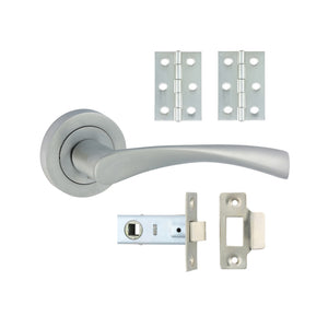 Edleston Lever On Rose Door Pack - Satin Chrome 200352