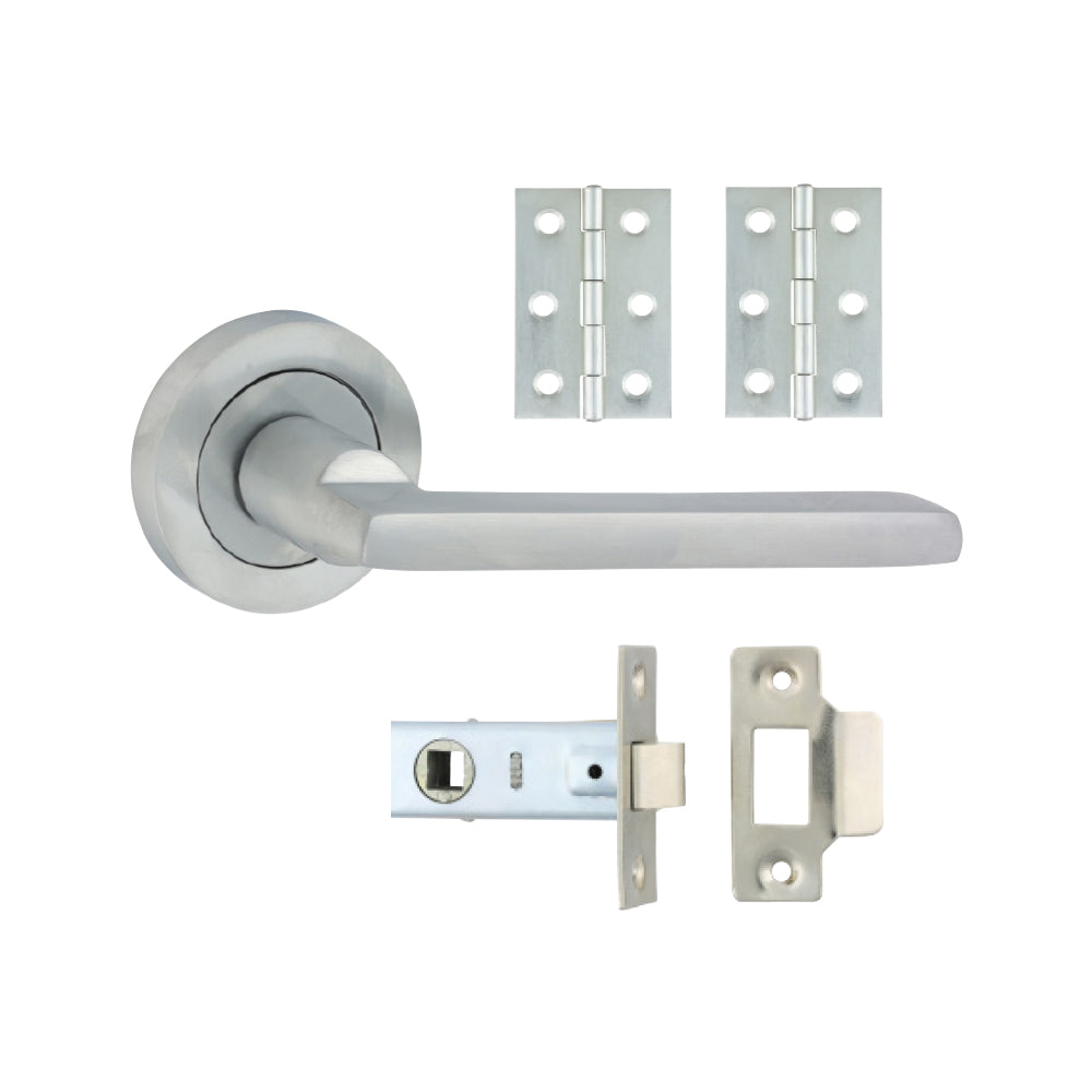 Radmore Lever On Rose Door Pack - Satin Chrome 200544