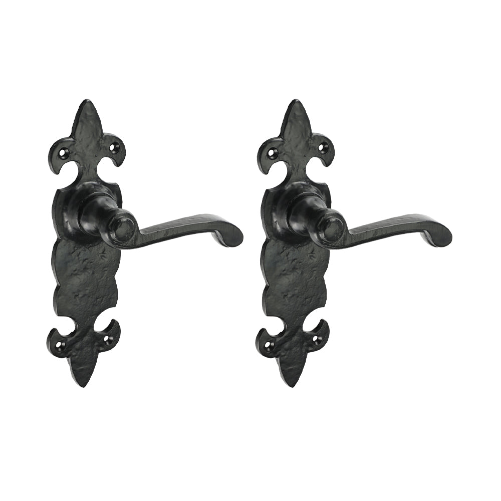 195 x 55 Fleur De Leys Latch Handle Ant Black 200953