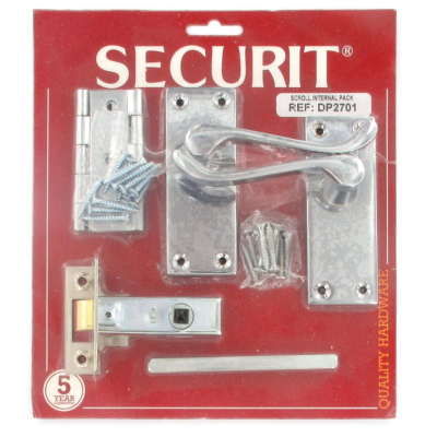 Chrome Lever Latch Door Pack DP2701