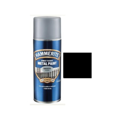 Hammerite Smoothrite Spray Black 400ml