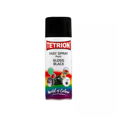 400ml Tetrion Easy Gloss Black Spray TETEASYGB