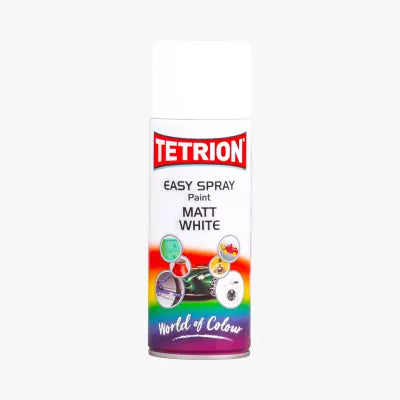 400ml Tetrion Easy Matt White Spray TETEASYMW