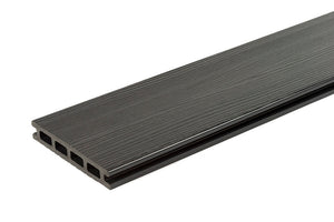 23mm x 143mm x 3.6m mid groove hollow charcoal composite decking