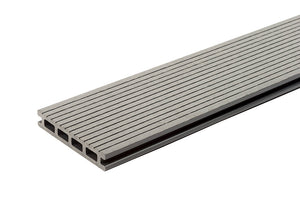 23mm x 143mm x 3.6m mid groove hollow anti slip grey composite decking